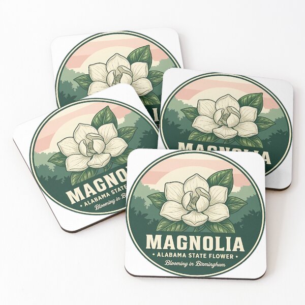 Item preview, Southern Magnolia Blossom Alabama Botanical Sticker designed and sold by DetourDgn.