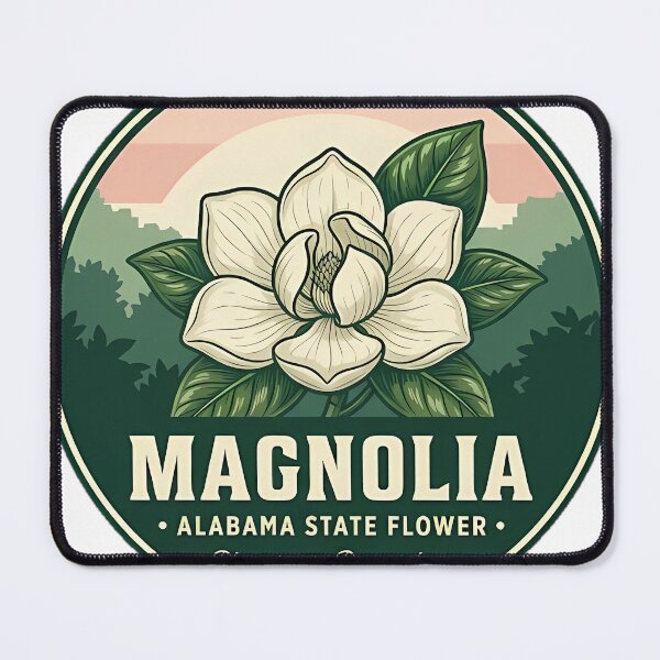 Item preview, Southern Magnolia Blossom Alabama Botanical Sticker designed and sold by DetourDgn.