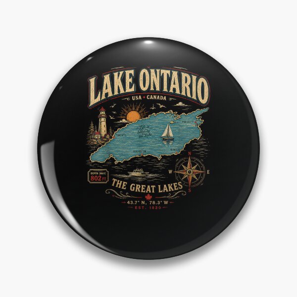 Item preview, CRetro Style Vintage Lake Ontario designed and sold by Juansustait.