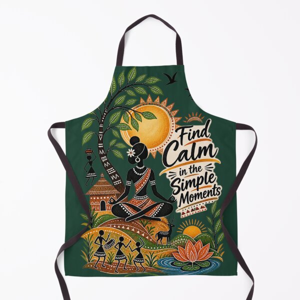 Item preview, Find Calm in the Simple Moments – Warli Folk Art Meditation designed and sold by Chirayu1111.