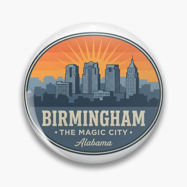 Item preview, Birmingham Skyline Magic City Alabama Sticker designed and sold by DetourDgn.