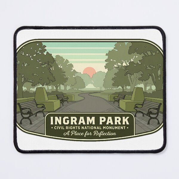 Item preview, Kelly Ingram Park Walking Path Birmingham Sticker designed and sold by DetourDgn.