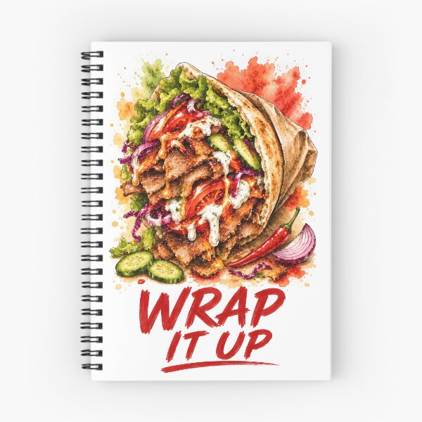 Item preview, Wrap It Up - Funny Kebab Wrap Food Illustration designed and sold by Shadow Sprite Art.