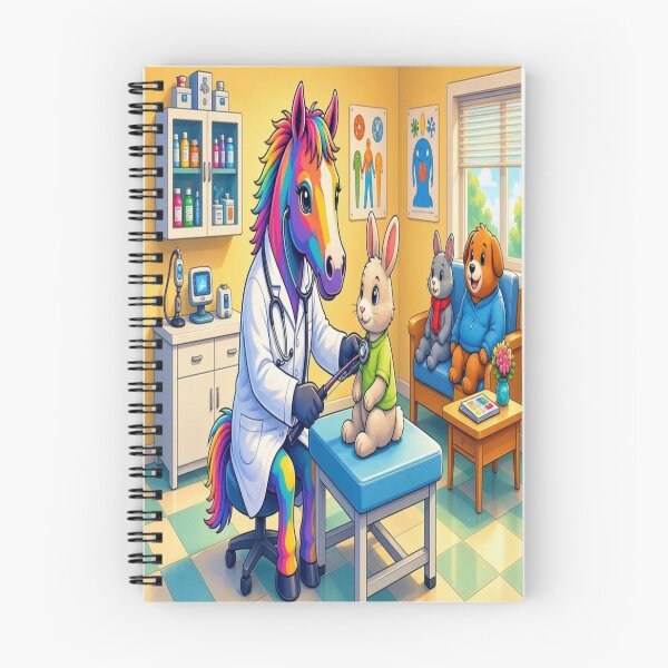 Item preview, Tugy the Rainbow Horse as a Cute Animal Doctor designed and sold by Breezes-of-Ida.