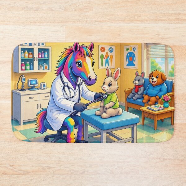 Item preview, Tugy the Rainbow Horse as a Cute Animal Doctor designed and sold by Breezes-of-Ida.