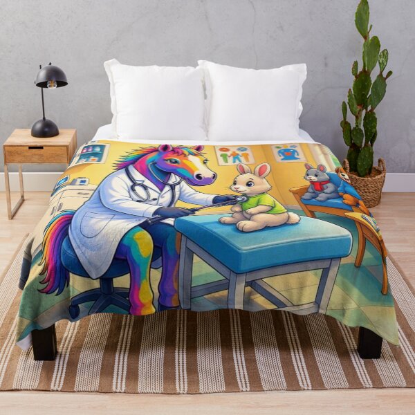 Item preview, Tugy the Rainbow Horse as a Cute Animal Doctor designed and sold by Breezes-of-Ida.