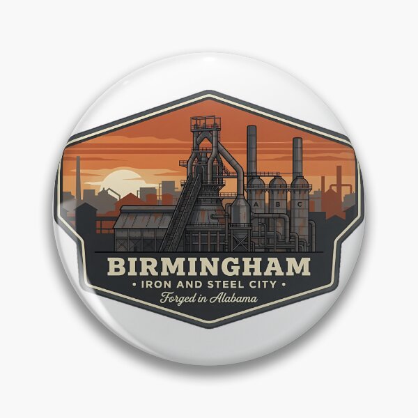 Item preview, Sloss Furnaces Birmingham Iron City Sticker designed and sold by DetourDgn.