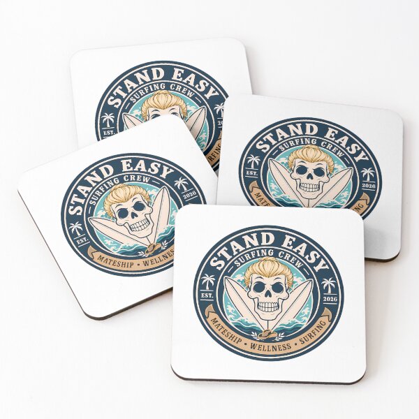 Item preview, Stand Easy Veteran Surf Club Logo Sunshine Coast - Male Version Blonde Manbun designed and sold by zeigler-cassiz.