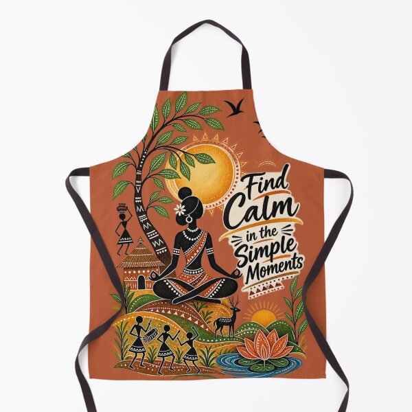 Item preview, Find Calm in the Simple Moments – Warli Folk Art Meditation designed and sold by Chirayu1111.