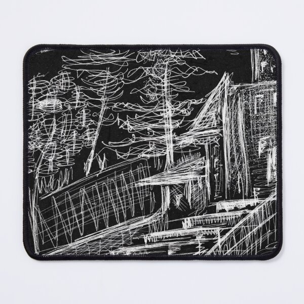 Item preview, Midnight Tower Sanctuary Gothic Ink Sketch (Art52) designed and sold by Atillasanati.