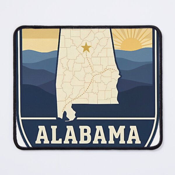 Item preview, Alabama Civil Rights Trail Birmingham Map Badge Sticker designed and sold by DetourDgn.