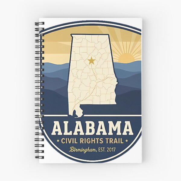 Item preview, Alabama Civil Rights Trail Birmingham Map Badge Sticker designed and sold by DetourDgn.