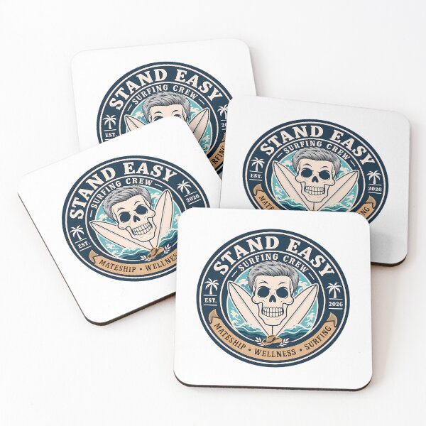 Item preview, Stand Easy Veteran Surf Club Logo Sunshine Coast - Male Version Grey Hair designed and sold by zeigler-cassiz.