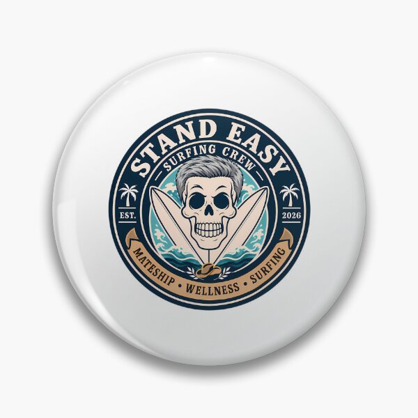 Item preview, Stand Easy Veteran Surf Club Logo Sunshine Coast - Male Version Grey Hair designed and sold by zeigler-cassiz.