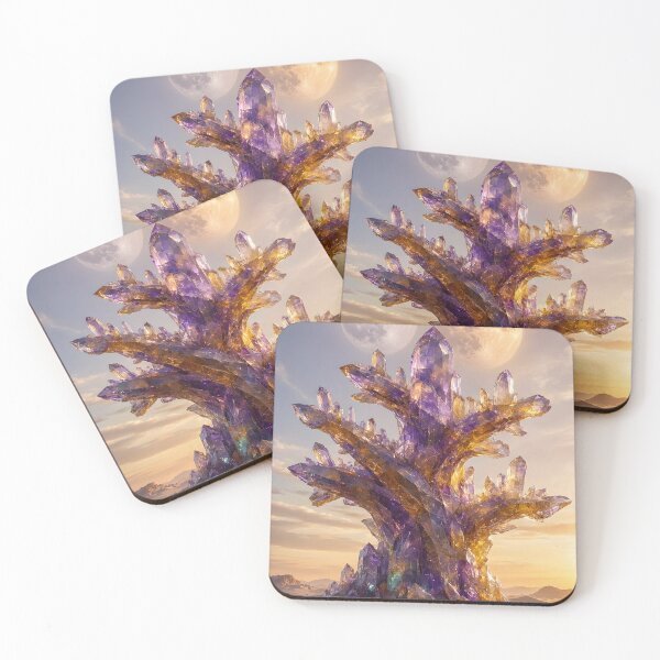Item preview, Surreal Purple Crystal Tree with Twin Moons designed and sold by Pyt27.