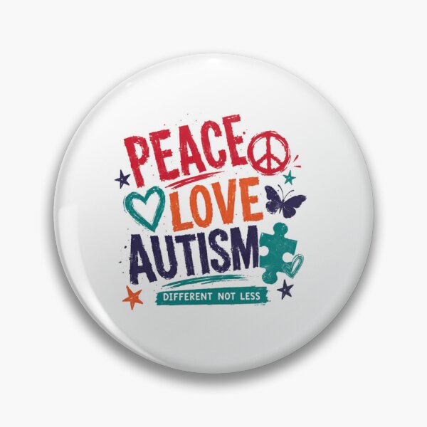 Item preview, Peace Love Autism Different Not Less Autism Awareness Neurodiversity Acceptance Supporter designed and sold by SkeletonsDanger.