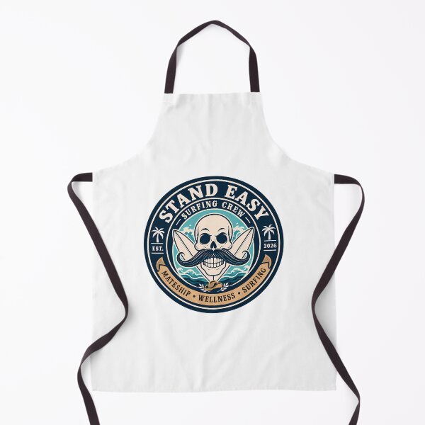 Item preview, Stand Easy Veteran Surf Club Logo Sunshine Coast - Male Version Moustache designed and sold by zeigler-cassiz.