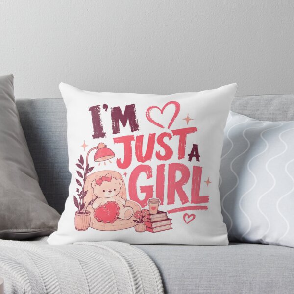 Item preview, I'm Just A Girl Female Identity Meme Woman Girlhood designed and sold by SkeletonsDanger.