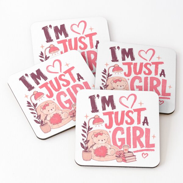 Item preview, I'm Just A Girl Female Identity Meme Woman Girlhood designed and sold by SkeletonsDanger.