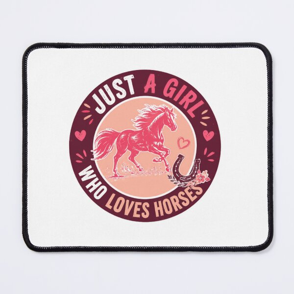 Item preview, Just A Girl Who Loves Horses Equestrian Rider Horseback Riding designed and sold by SkeletonsDanger.