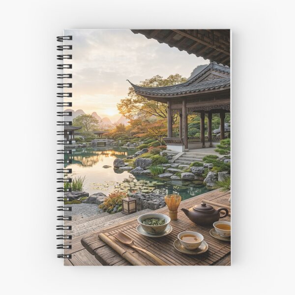 Item preview, Traditional Chinese Garden Pavilion with Tea Set Overlooking Pond designed and sold by Solomon-Ent-144.