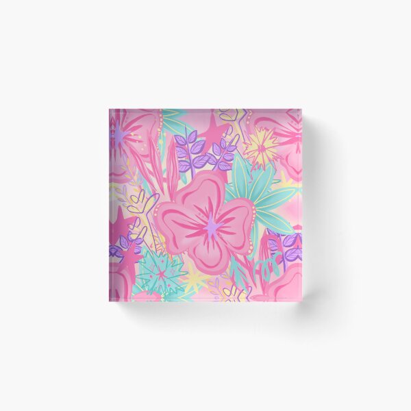 Item preview, Vibrant Pink Pastel Floral Pattern designed and sold by PoeticRecipeST.