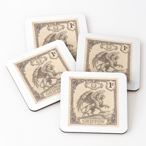 Item preview, Vintage Griffin Postage Stamp - Antique Engraving Art designed and sold by JeanChiale.