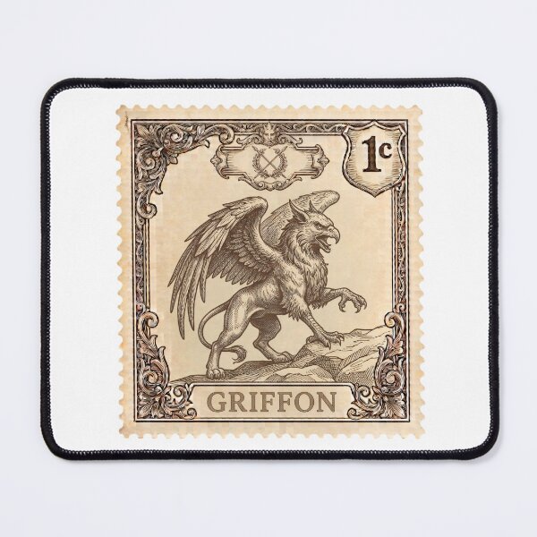 Item preview, Vintage Griffin Postage Stamp - Antique Engraving Art designed and sold by JeanChiale.