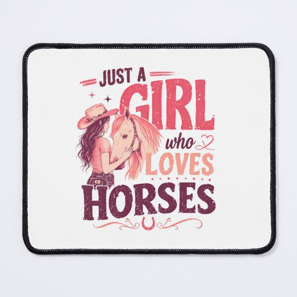 Item preview, Just A Girl Who Loves Horses Equestrian Cowgirl Rider designed and sold by SkeletonsDanger.