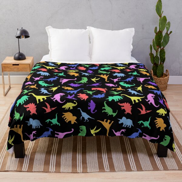 Item preview, Fun Dinosaur Pattern (Black Background) designed and sold by jezkemp.