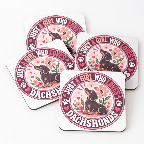 Item preview, Just A Girl Who Loves Dachshunds Dog Lover Pet Mom designed and sold by SkeletonsDanger.