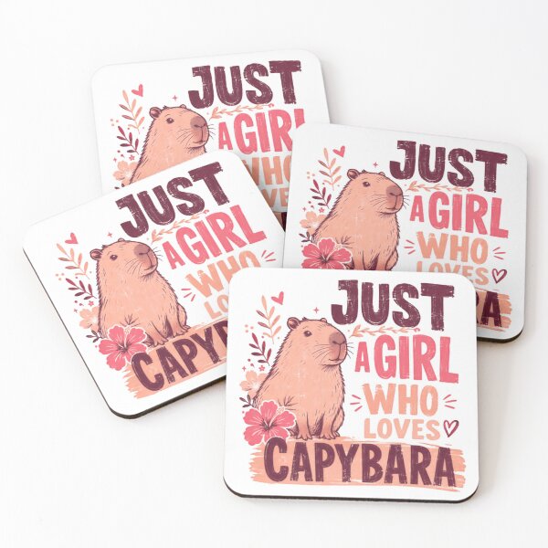 Item preview, Just A Girl Who Loves Capybara Animal Lover Women Enthusiast designed and sold by SkeletonsDanger.