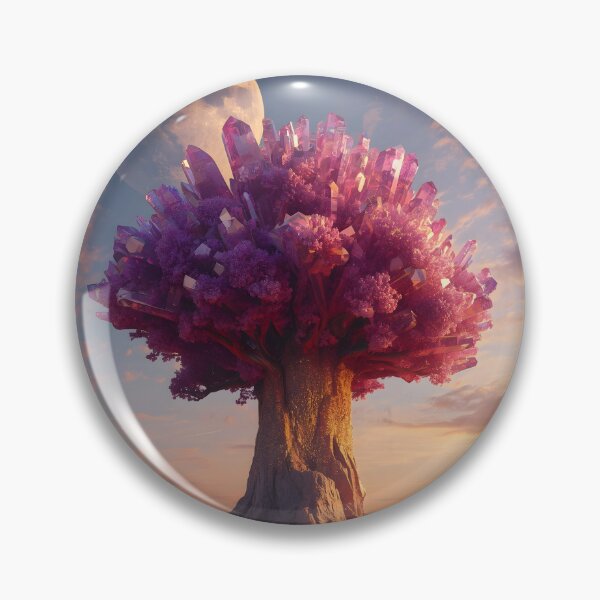 Item preview, Surreal Purple Crystal Tree with Twin Moons designed and sold by Pyt27.