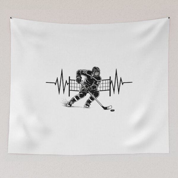Item preview, A powerful ice hockey player in action, capturing speed, strength, and the excitement of the game on a bold, sporty design.  designed and sold by StyxIND.