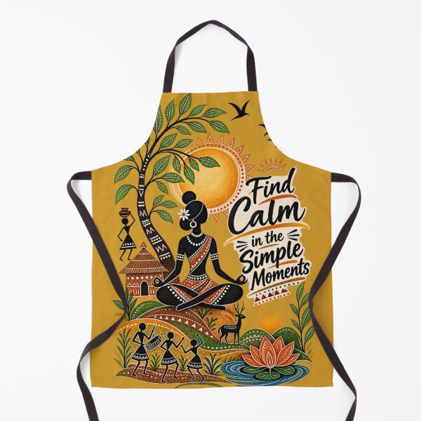 Item preview, Find Calm in the Simple Moments – Warli Folk Art Meditation designed and sold by Chirayu1111.