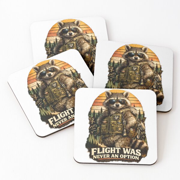Item preview, Flight Was Never an Option T-Shirt, Tactical Raccoon Military Lover Gift, Funny Trash Panda Veteran Humor Graphic Tee, Army Meme Shirt designed and sold by OUICHA.