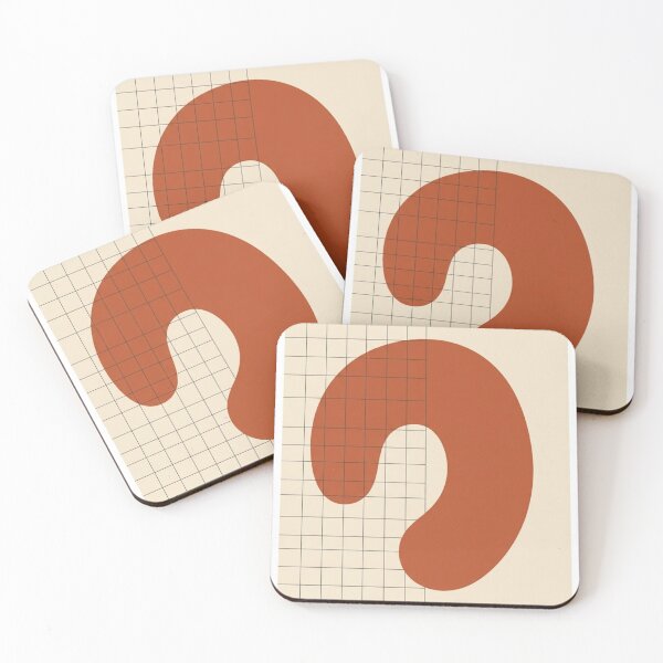 Item preview, Grid and Curve Balance | Minimalist Mid-Century Abstract Print designed and sold by Zaramodo.