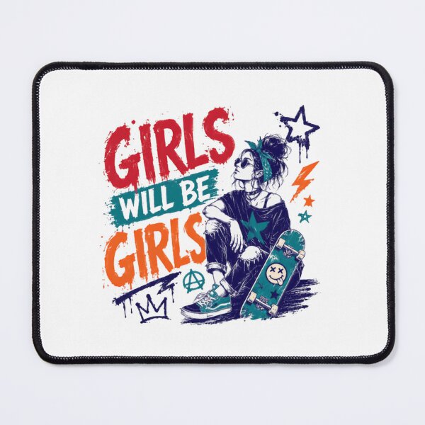 Item preview, Girls Will Be Girls Skater Girl Empowerment Youth Culture designed and sold by SkeletonsDanger.