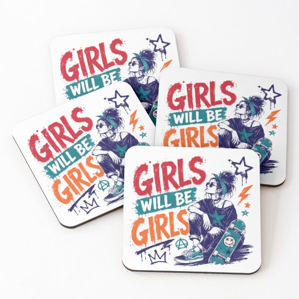 Item preview, Girls Will Be Girls Skater Girl Empowerment Youth Culture designed and sold by SkeletonsDanger.