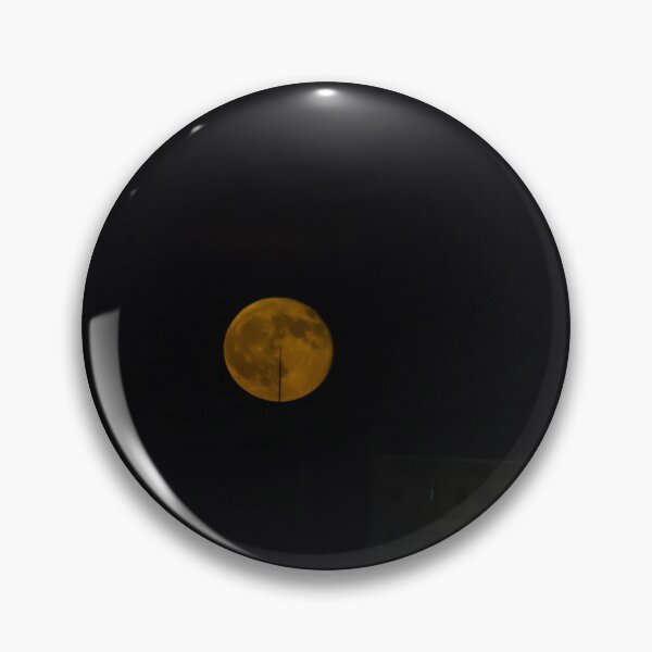 Item preview, Full Moon Over Dark Night Sky With Yellow Glow And Visible Lunar Surface Details designed and sold by Nmallia.