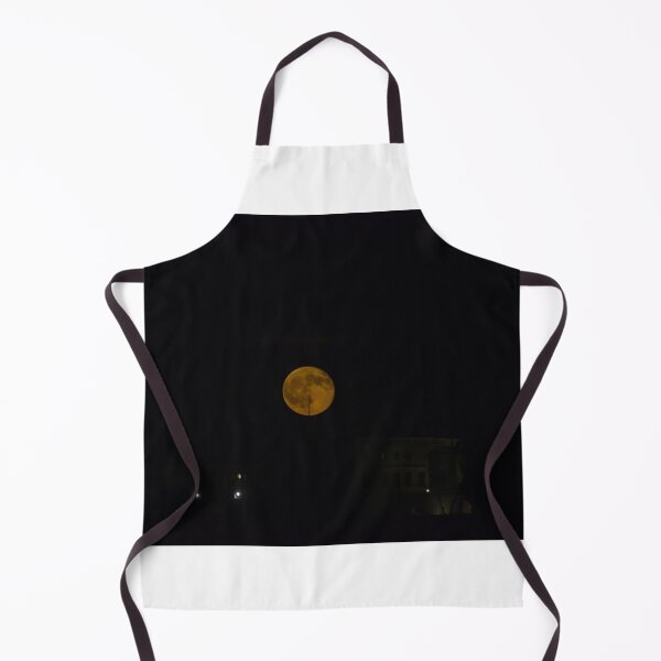 Item preview, Full Moon Over Dark Night Sky With Yellow Glow And Visible Lunar Surface Details designed and sold by Nmallia.