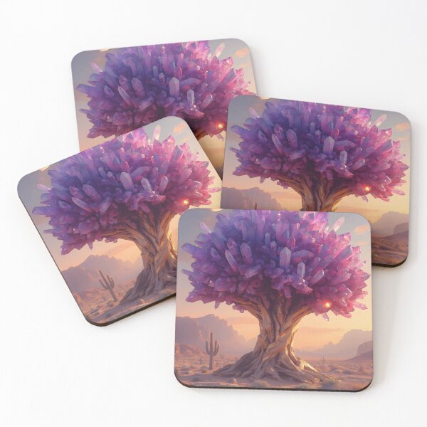Item preview, Surreal Purple Crystal Tree with Twin Moons designed and sold by Pyt27.