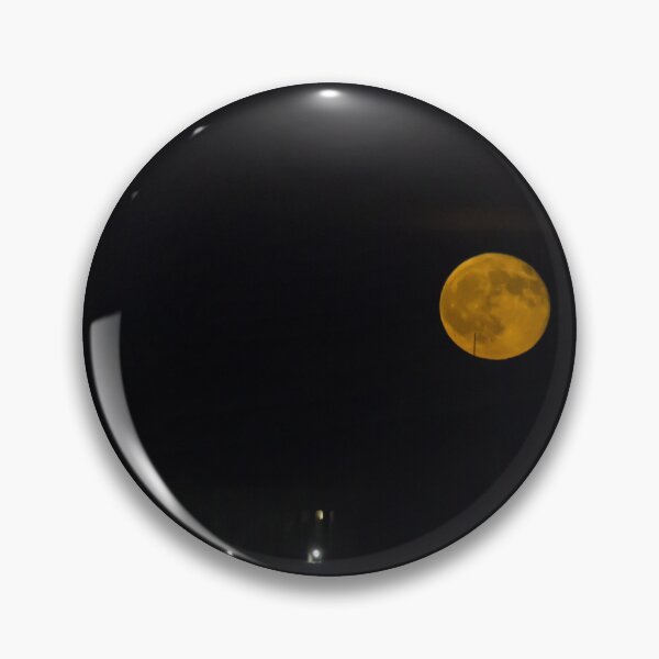 Item preview, Full Moon Over Dark Night Sky With Yellow Glow And Visible Lunar Surface Details designed and sold by Nmallia.