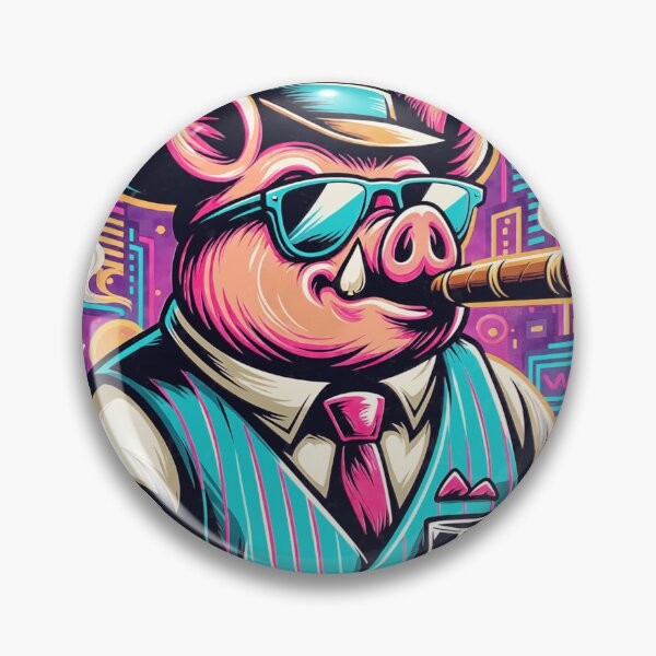 Item preview, Pork & Pinstripes Dapper Pig with Cigar designed and sold by Deborah457.