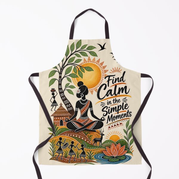 Item preview, Find Calm in the Simple Moments – Warli Folk Art Meditation designed and sold by Chirayu1111.
