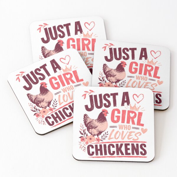 Item preview, Just A Girl Who Loves Chickens Backyard Chicken Keeper Farm Girl Poultry Farmer designed and sold by SkeletonsDanger.