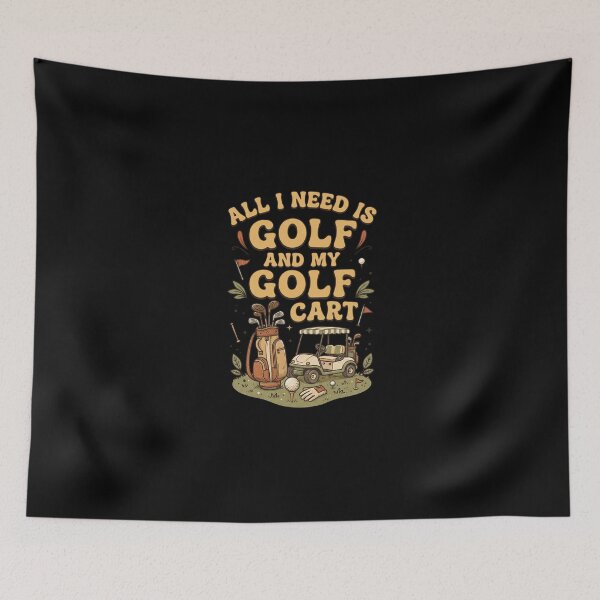 Item preview, All I Need Is Golf And My Golf Cart Groovy Retro Golfer designed and sold by dudelinart.