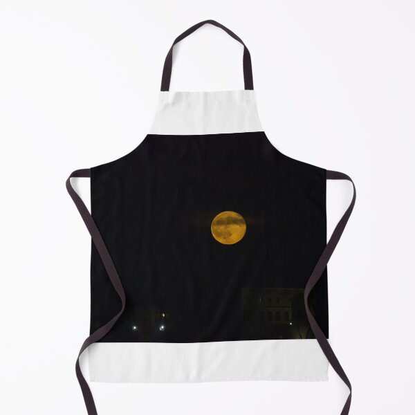 Item preview, Full Moon Over Dark Night Sky With Yellow Glow And Visible Lunar Surface Details designed and sold by Nmallia.