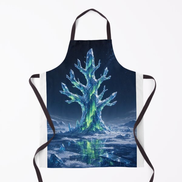 Item preview, Glowing Frozen Ice Tree with Northern Lights Aurora Borealis designed and sold by Pyt27.