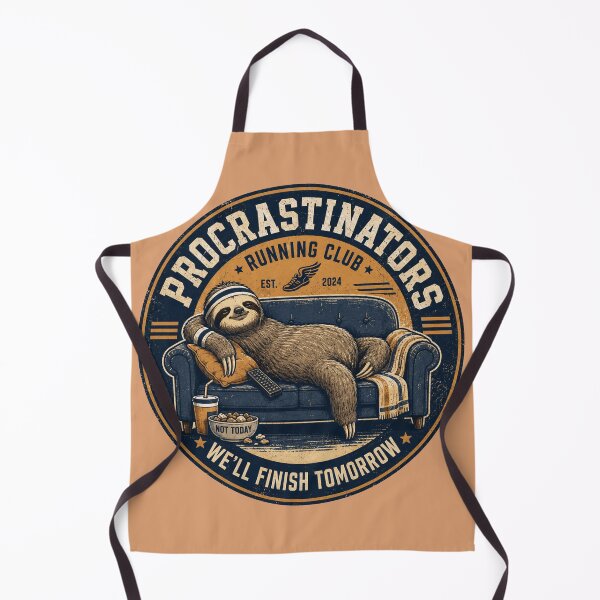 Item preview, Procrastinators Running Club Funny Sloth T-Shirt | Retro Gym Emblem Graphic designed and sold by BLUESKY11a.